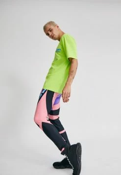 MOSCHINO TROUSERS - Tracksuit Bottoms - Black/purple