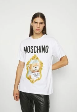 MOSCHINO MIRROR BEAR - Print T-shirt - White -MOSCHINO SHOP 55aec4a4d49c4b5eb76040f1ac03cc09