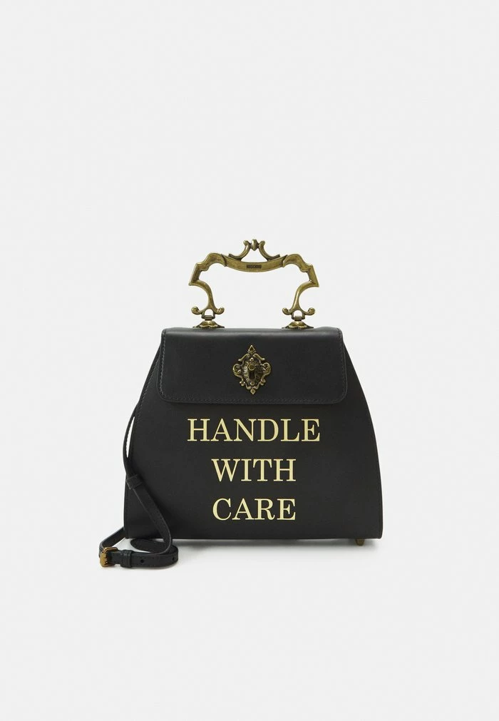 MOSCHINO HANDLE WITH CARE SHOULDER BAG - Handbag - Fantasy Black 1 MOSCHINO HANDLE WITH CARE SHOULDER BAG - Handbag - Fantasy Black