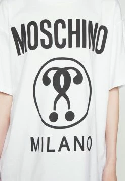 MOSCHINO DOUBLE QUESTION MARK - Print T-shirt - Fantasy White -MOSCHINO SHOP 56fccf8af5394988b6929d8680fce741