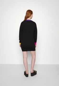 MOSCHINO COLOR BLOCK - Jumper Dress - Black -MOSCHINO SHOP 5725008518b04b03b86c81b808a636e4