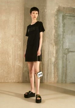 MOSCHINO VINYL COUTURE MILANO - Jersey Dress - Fantasy Black