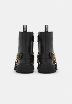 MOSCHINO Lace-up Ankle Boots - Nero -MOSCHINO SHOP 581b10bdc2334feebc9b5b3ca28a250c