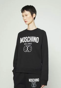 MOSCHINO DOUBLE SMILE - Sweatshirt - Fantasy Black -MOSCHINO SHOP 591f3ac4a0d6400bb996fef87225e8c9