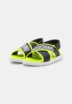 Alternative view of MOSCHINO Sandals - Black/neon Yellow/white