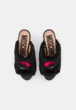 MOSCHINO Heeled Mules - Nero -MOSCHINO SHOP 5afc2d47e43f47ad9407dad626723850
