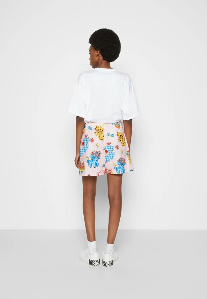 MOSCHINO CALICO ANIMALS ALL OVER - Shorts - Pink 4 MOSCHINO CALICO ANIMALS ALL OVER - Shorts - Pink - Image 4