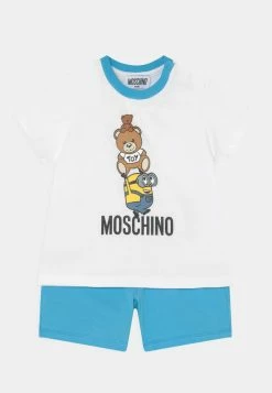 MOSCHINO MINIONS SET UNISEX - Print T-shirt - Aquarius Blue