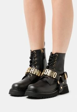 MOSCHINO Lace-up Ankle Boots - Nero