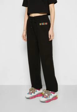 MOSCHINO LOGO - Tracksuit Bottoms - Black -MOSCHINO SHOP 60c1cca29b6b40f98a88a6fe1792519b