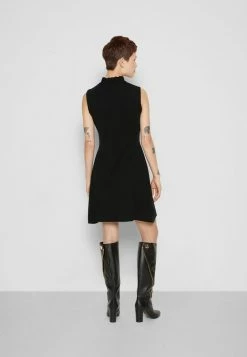 MOSCHINO MACRO BUTTONS - Jumper Dress - Black -MOSCHINO SHOP 62fe6f9fdb14464ba0aca48424829213