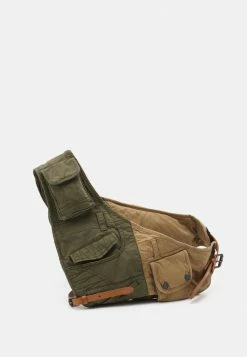 MOSCHINO PATCHWORK - Bum Bag - Fantasy Brown -MOSCHINO SHOP 637b11d5c5274c9c983fb0ab1d5cc0cc