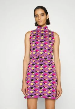 MOSCHINO CUBES - Jumper Dress - Fantasy Violet -MOSCHINO SHOP 649327c2e1184b8a8d9c3c06dbbba59d