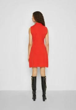 MOSCHINO MACRO BUTTONS - Jumper Dress - Red -MOSCHINO SHOP 64b42524b0d04b5f84b757bf7d72d4cc