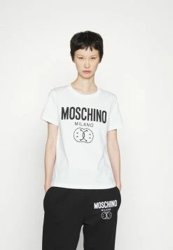 MOSCHINO DOUBLE SMILE - Print T-shirt - Fantasy White 11 MOSCHINO DOUBLE SMILE - Print T-shirt - Fantasy White -MOSCHINO SHOP 6517e97bbc714194bdd6a579082c5faa
