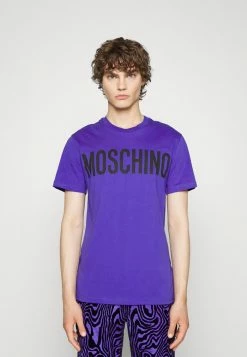 MOSCHINO Print T-shirt - Blue -MOSCHINO SHOP 658e2bffd5a54eaf9fb3e887a7418291