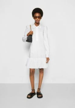 MOSCHINO HEART BUTTONS - Shirt Dress - White -MOSCHINO SHOP 660d14184e4a4b74b8ad07f7c4dacd14