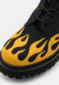 MOSCHINO Lace-up Boots - Black/yellow -MOSCHINO SHOP 661b57b3d3c844c0884594604766b94e