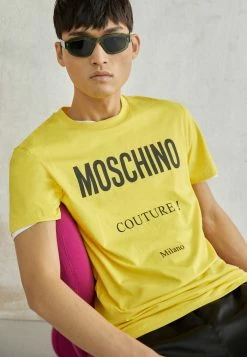 MOSCHINO Print T-shirt - Yellow -MOSCHINO SHOP 6776825a7e674191a2d6f391c28cd7aa