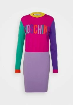 MOSCHINO COLOR BLOCK - Jumper Dress - Violet -MOSCHINO SHOP 67c18561d11b4b6d999fc82497edd1d8