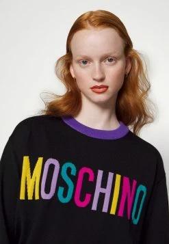 MOSCHINO COLOR BLOCK - Jumper - Black -MOSCHINO SHOP 67fc9e4377ca46d3be70bff0d94b8793