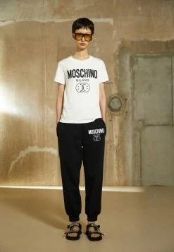 MOSCHINO DOUBLE SMILE - Tracksuit Bottoms - Fantasy Black