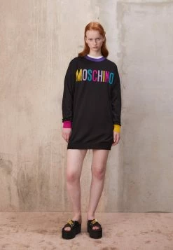 MOSCHINO COLOR BLOCK - Jumper Dress - Black