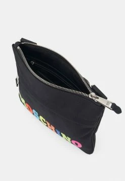 MOSCHINO LOGO UNISEX - Across Body Bag - Black -MOSCHINO SHOP 691af2f001064abcbe005ff26e18f718