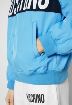 MOSCHINO OUTERWEAR - Bomber Jacket - Light Blue -MOSCHINO SHOP 6ac956a8d3e044268eb8da76df19fca2