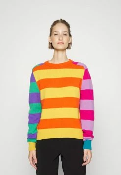 MOSCHINO COLOR BLOCK - Jumper - Yellow/orange/purple -MOSCHINO SHOP 6d0137cc865e44f08fac73d9d07db438