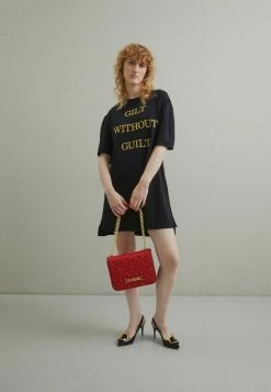 MOSCHINO DRESS - Jersey Dress - Fantasy Print Black