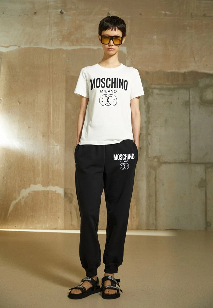 MOSCHINO DOUBLE SMILE - Print T-shirt - Fantasy White 1 MOSCHINO DOUBLE SMILE - Print T-shirt - Fantasy White