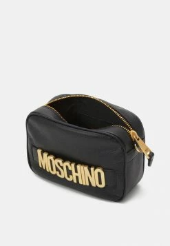 MOSCHINO LETTERING SHOULDER BAG - Across Body Bag - Black -MOSCHINO SHOP 6e72663760e54647bb2a1cdda092d97e