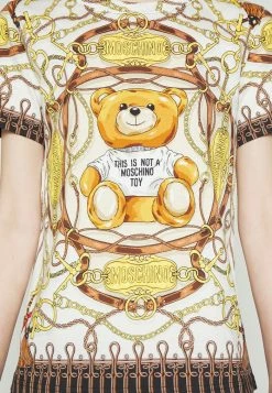 MOSCHINO MILITARY SCARF - Print T-shirt - Fantasy Ivory -MOSCHINO SHOP 6f02f4057d3b44458ce33ad7f1716c51