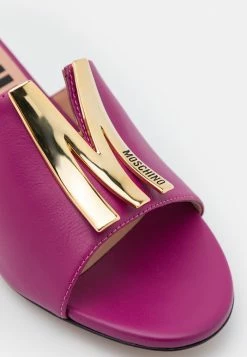 MOSCHINO Heeled Mules - Prugna -MOSCHINO SHOP 7008b724a83f47a5be48ae45444af142