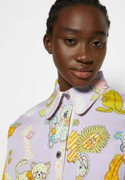 MOSCHINO LOGO CIRCUS - Button-down Blouse - Fantasy Violet -MOSCHINO SHOP 701c9a6f4c3c4b82b24264e9a1ff071a