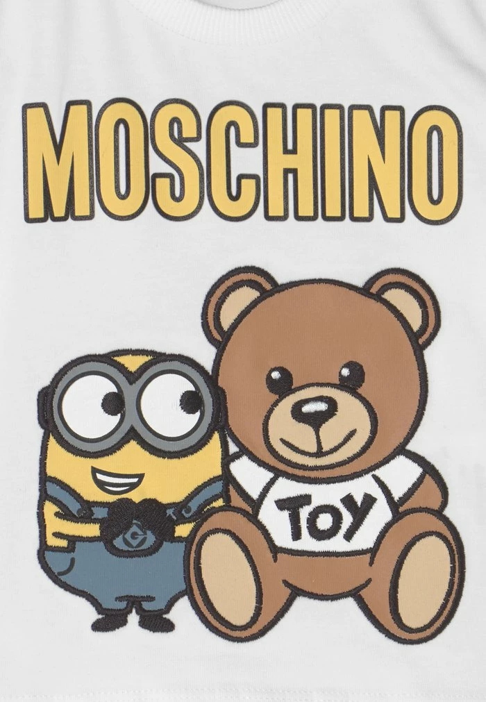 MOSCHINO MINIONS UNISEX - Print T-shirt - Optical White 3 MOSCHINO MINIONS UNISEX - Print T-shirt - Optical White - Image 3