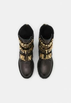 MOSCHINO Cowboy/biker Ankle Boot - Nero -MOSCHINO SHOP 72b0fba61e20444782eb7fe40a73179d