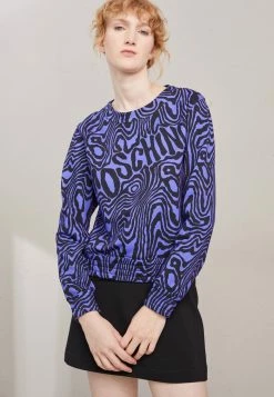 MOSCHINO MOIRE EFFECT - Sweatshirt - Blue