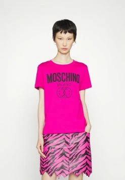 MOSCHINO DOUBLE SMILE - Print T-shirt - Fuchsia -MOSCHINO SHOP 7314605bc517427abadc2be3612b8151