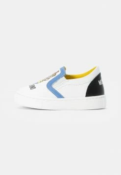 MOSCHINO MINIONS - Slip-ons - White/black/sky Blue