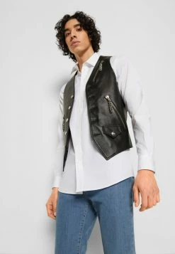 MOSCHINO OUTERWEAR - Waistcoat - Black -MOSCHINO SHOP 73cd32c668c640438d1d2862dc4171b4