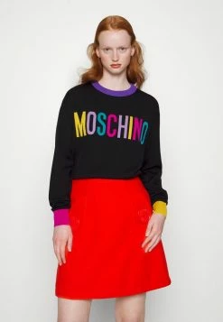MOSCHINO COLOR BLOCK - Jumper - Black -MOSCHINO SHOP 74578d0e8cf04b46837bea90b6f717ae