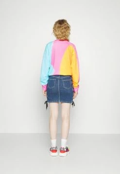 MOSCHINO BONDAGE LACING - Mini Skirt - Blue -MOSCHINO SHOP 75b2538399714ba6898628d95580f1b7