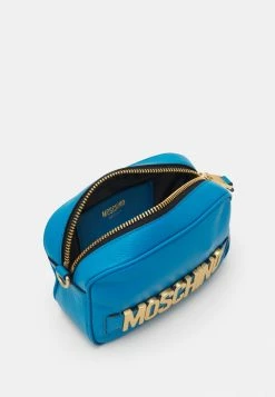 MOSCHINO LETTERING CHAIN CAMERA - Across Body Bag - Light Blue -MOSCHINO SHOP 760cc7434e1f4ecc93ae51f940d22271