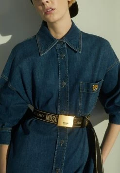 MOSCHINO TEDDY BEAR - Denim Dress - Blue -MOSCHINO SHOP 76493f2418e64dbd9e55d9d87b0dc2e1