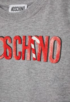 MOSCHINO UNISEX - Long Sleeved Top - Melange Grey -MOSCHINO SHOP 76c64ad424da40a098800fdade8e2f8a