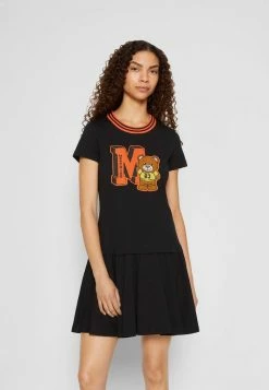MOSCHINO VARSITY GROUP - Jersey Dress - Black 9 MOSCHINO VARSITY GROUP - Jersey Dress - Black -MOSCHINO SHOP 7730343571c045de8ecd61e8753eef46