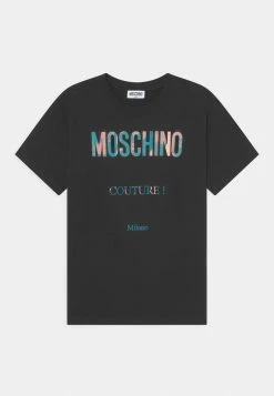 MOSCHINO MAXI TEE UNISEX - Print T-shirt - Black