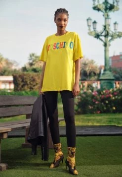 MOSCHINO LOGO - Print T-shirt - Yellow